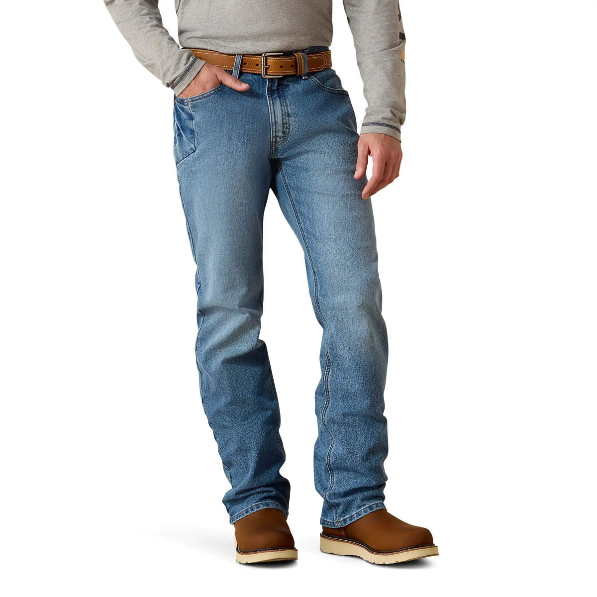 🔥 BESTSELLER | 6PCS | Men’s Relaxed Stretch Boot Cut Work Jeans