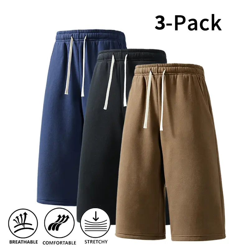 7-Pack Casual Wide Leg Sweat Shorts – Soft Drawstring Lounge Shorts for Everyday Comfort