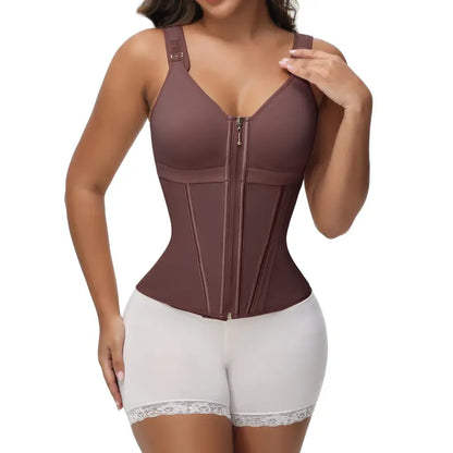 Waist Shapewear for Women with Bra Girdle Workout Shapewear with Adjustable Shoulder Strap