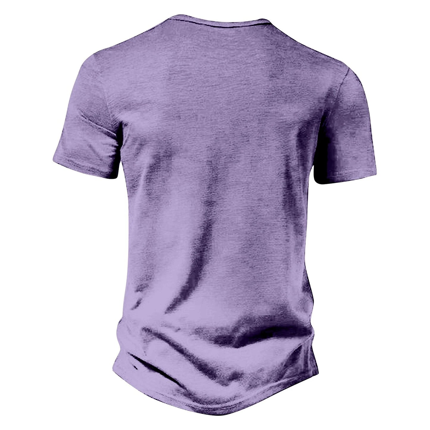 Men's Casual Vintage Loose-Fit Short-Sleeve Henley Shirt with Pocket