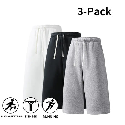 7-Pack Casual Wide Leg Sweat Shorts – Soft Drawstring Lounge Shorts for Everyday Comfort