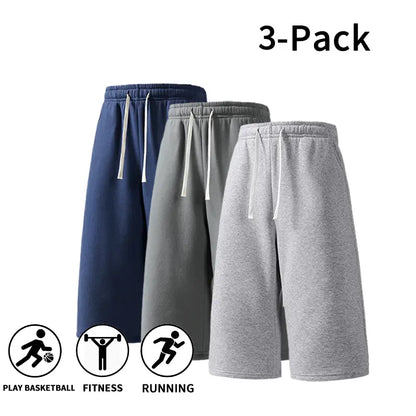 7-Pack Casual Wide Leg Sweat Shorts – Soft Drawstring Lounge Shorts for Everyday Comfort
