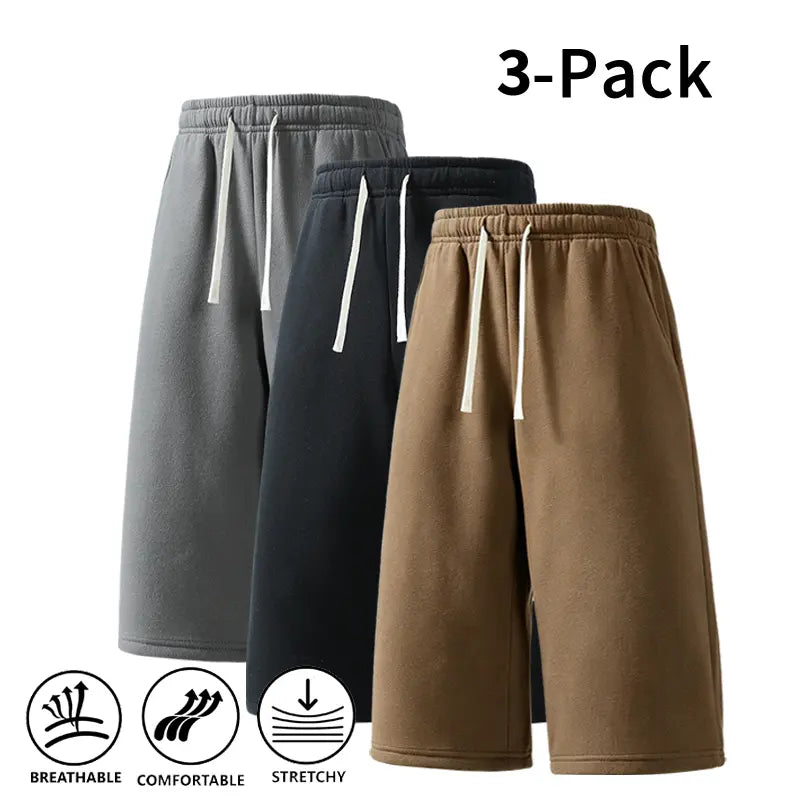 7-Pack Casual Wide Leg Sweat Shorts – Soft Drawstring Lounge Shorts for Everyday Comfort