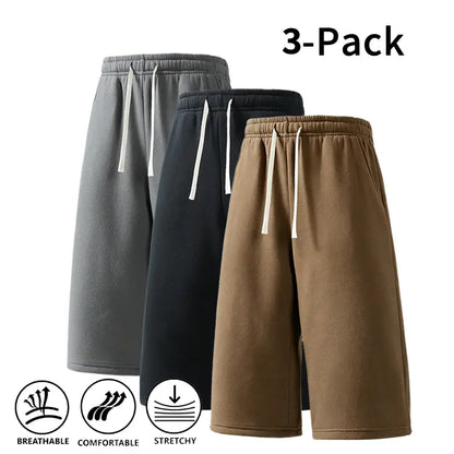7-Pack Casual Wide Leg Sweat Shorts – Soft Drawstring Lounge Shorts for Everyday Comfort