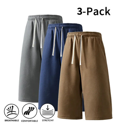 7-Pack Casual Wide Leg Sweat Shorts – Soft Drawstring Lounge Shorts for Everyday Comfort