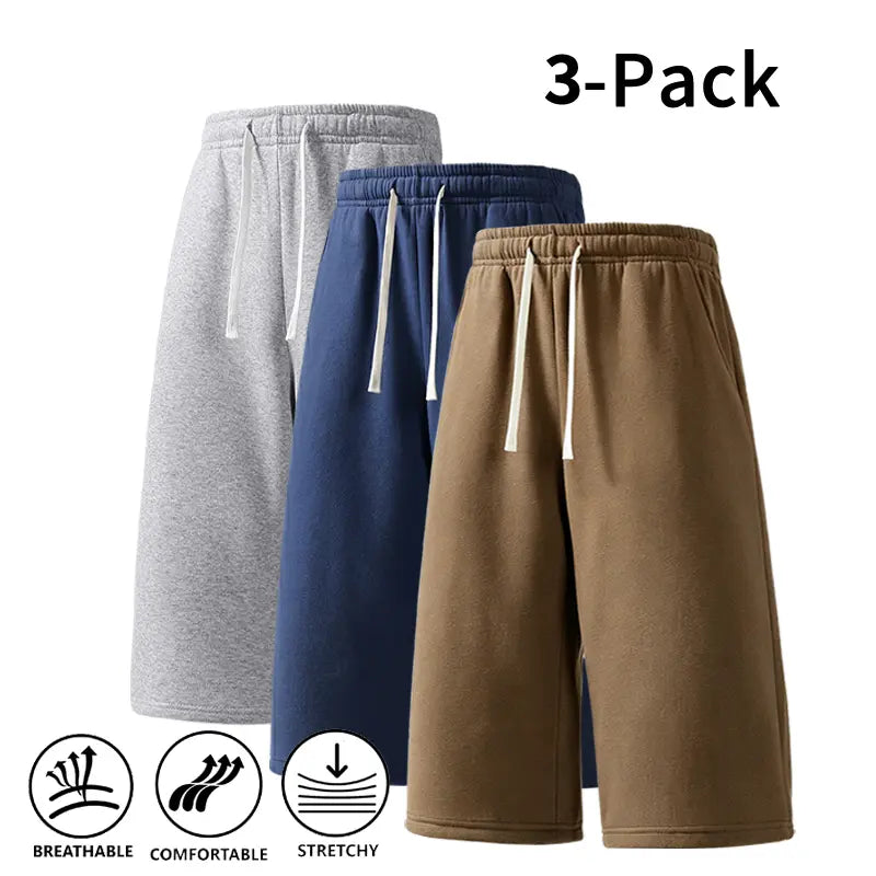 7-Pack Casual Wide Leg Sweat Shorts – Soft Drawstring Lounge Shorts for Everyday Comfort