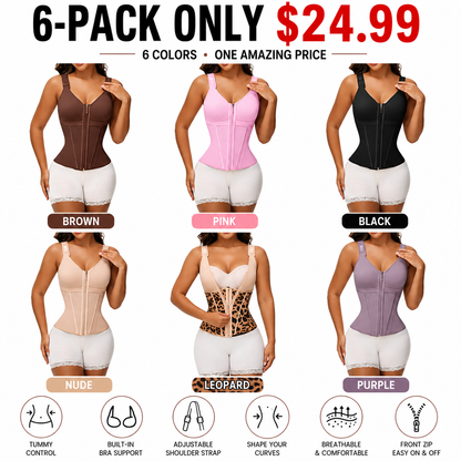 Waist Shapewear for Women with Bra Girdle Workout Shapewear with Adjustable Shoulder Strap