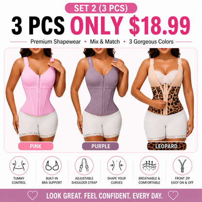 Waist Shapewear for Women with Bra Girdle Workout Shapewear with Adjustable Shoulder Strap