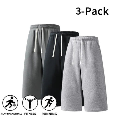 7-Pack Casual Wide Leg Sweat Shorts – Soft Drawstring Lounge Shorts for Everyday Comfort
