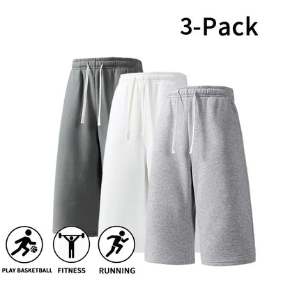 7-Pack Casual Wide Leg Sweat Shorts – Soft Drawstring Lounge Shorts for Everyday Comfort