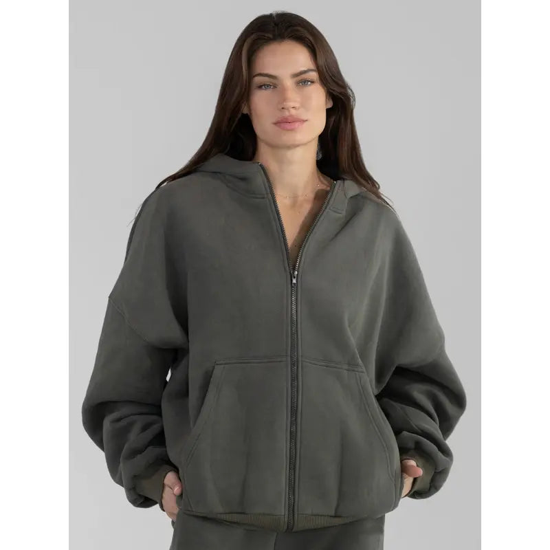 CloudSoft Oversized Zip Up Hoodie | Ultra Soft Hoodie For Men & Women