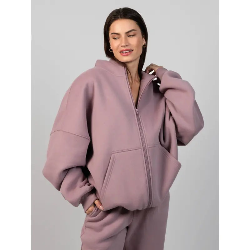 CloudSoft Oversized Zip Up Hoodie | Ultra Soft Hoodie For Men & Women