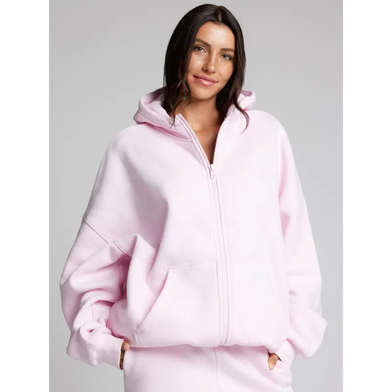 CloudSoft Oversized Zip Up Hoodie | Ultra Soft Hoodie For Men & Women
