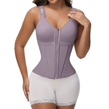 Waist Shapewear for Women with Bra Girdle Workout Shapewear with Adjustable Shoulder Strap