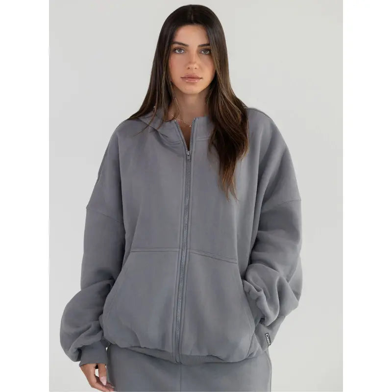 CloudSoft Oversized Zip Up Hoodie | Ultra Soft Hoodie For Men & Women