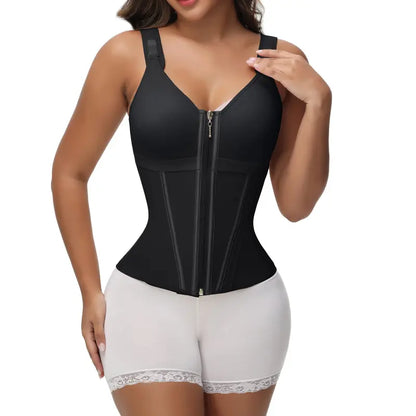 Waist Shapewear for Women with Bra Girdle Workout Shapewear with Adjustable Shoulder Strap