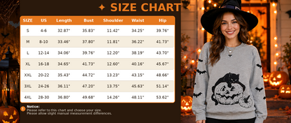Black Cat on Pumpkin Sweatshirt Halloween Sweatshirts for Women Fall Pumpkin Face Tee Lightweight Pullover Tops