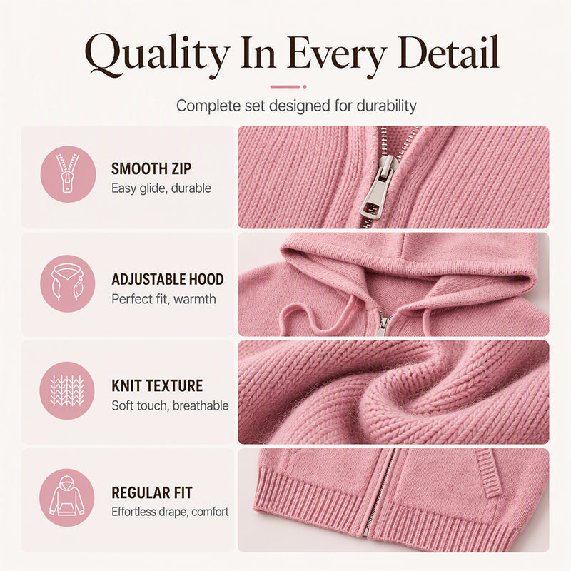 🌸Women's Loose Hooded Knit Cardigan